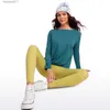 Active Sets CRZ Yoga Butterluxe Light Donna a maniche lunghe Sport Top Allentato Sport Yoga Camicia Casual Rilassamento Autunno ShirtC24320