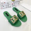Kvinnor Summer Fashion Sandals Designer Bekväm och söt Jelly Beach Vacation Simple Open Toe Flat Shoes Originalkvalitet