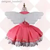 cosplay Costumi anime Card Captor Sakura Gioco di ruolo Lets Go Girl Pink Lolita Dress JP Anime COS Costume Donna Carnevale Gioco di ruolo PartyC24320