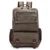 Backpack Men Vintage Canvas Male Laptop College Student School Bags For Teenager 2024 Large Capacity Men's