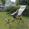 Furnishings Ultralight Outdoor Folding Camping Chair 150kg Load Aluminiu Alloy Moon Chair for Fishing Picnic Bbq Beach Garden Yard Chair