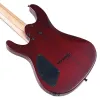 Gitar 8 String Elektro Gitar Full Okoume Ahşap Gövde 39 inç Doğal Renk 24 FRETS ELEKTRİ