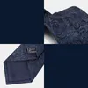 Cravates d'arc de haute qualité Cravate d'affaires pour hommes Costume de style coréen Bleu marine Paisley 8cm Large Cravate Gentleman Party Work Coffret cadeau