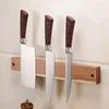 Kitchen Storage Wood Cutter Holder Magnetic Space-saving Wall-mounted Rack For Utensils Powerful Magnet Key