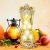 Figuras decorativas Sun Energy Angel Lámpara de resina LED Estatua Decoración de jardín
