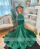 وصول جديد 2024 Diamonds Mermaid Prom Dress Dress Shining Crystals Rhinestones Beads Birthday Birth