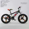 Cyklar Ride-ons Mountain Bike 16-18 tum 20 tum 22 tum Student Bike Magnesium Alloy Integrated Wheel Dual Disc Brake Racing Car Adoscent Ny L240319