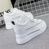 Scarpe casual Altezza aumento 8 cm Primavera bianca Sottile piattaforma con suola spessa Versione coreana di sneakers All-match