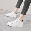 2024 Shoes 941 Sports Casual Women's High Top Versatile Flat Bottom Genuine Leather Platform Sneakers Tennis Zapatos Para Mujeres