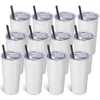 Vegond 20oz tumbler bulk med lock och halm 12 pack, vakuumisolerat tumlare i rostfritt stål