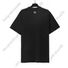 Tik Tok influencer hetzelfde designermerk puur katoen zwart wit Rookbrief bedrukte korte mouw Amerikaans High Street los casual T-shirt voor heren en dames