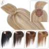Toppers TESS Hair Toppers Hair Clips Women Topper Natural Hair Wigs 100% Human Hair For Women 8.5x8.5cm Hairpiece Clip In Hair Extension