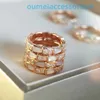 2024 Designer Luxury Brand Jewelry Band Rings Bone Plated 18k Rose Gold Diamond White Fritillaria Narrow Snake Shaped Index Finger Ring