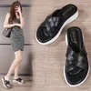 Slippare Summer Sandals Outdoor Lightweight Wedge Casual Women Elastic Band Platform Beach nyaste sommaren med Box SZ 36-45