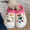 Slippers Summer Platform Slippers for Women Casual Beach Hole Slides Removable Charm Cute Thick Bottom Nonslip Flip Flops Clogs Mujer