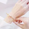 Rose Gold rostfritt stål armband armband kvinnliga hjärta för evigt kärlek märke charm armband för kvinnor berömda smycken5