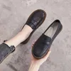 Casual Shoes Large Single Shoe Women's 2024 Summer British Versatile Leather Soft Bottom Small White Lefu Maternity