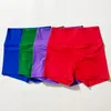 LL High-Rise Yoga Shorts Szybki suchy oddychanie bez T-Line Trening Rajstopy Stroje wysoko w pasie