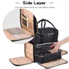 Sacos cosméticos organizador de esmalte saco removível caixa de armazenamento com zíper portátil de alta capacidade multifuncional acessórios de beleza