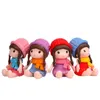 Mini ragazza bambola in 4 colori fai da te micro paesaggio decorazione fata giardino miniature decorazioni figurine per casa delle bambole