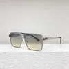 Óculos de sol de metal com topo plano, armação de metal dourada/marrom gradiente masculino, óculos de verão, óculos de sol, óculos occhiali da sole uv400