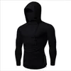 Men's T Shirts Fitness Suit Peripheral Hoodie Hooded Long Sleeved T-shirt Casual Solid Color Versatile
