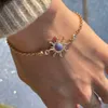 Opal Zircon Star Geometric Pendant Necklace Choker for Women Wedding Party Vintage Charm Jewelry Set Accessories