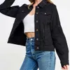 屋外で使用するためのカスタムメイドのデザインの女性ジーンズジーンズジャケット付きホットセラー女性ジーンズジャケット
