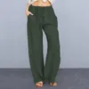 Женские брюки, повседневные широкие брюки, стильная летняя коллекция, эластичная резинка на талии и комфорт