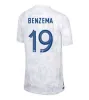 2024 Jerseys de futebol francês Benzema Giroud MBAPPE GRIEZMANN SALIBA PAVARD KANTE Maillot De Foot Equipe Maillots Kids Jersey Football Shirt HOME