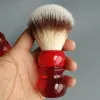 Brosse Dscosmetic queen main rouge T4 brosse de rasage en cheveux synthétiques doux