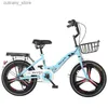 Cyklar rida-ons Wolface Folding Bicyc Bike 18/20 tum Primärskolestudent Lätt aluminiumlegering One-Wheed Strolr Childrens Bike L240319