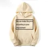 Women's Hoodies Customized Sweatshirt Hoodie Unisex XS S M L XL 2XL 3XL With Pictures To Print On Clothes