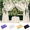 Party Decoration Wedding Organza Roll Sheer Crystal Tulle Fabric Arch Door Yarn Birthday Backdrop Baby Shower Supplies