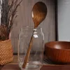 Spoons 1pc Wooden Soup Spoon Eco Friendly Tableware Natural Ellipse Ladle For Eating Mixing Stirring Kitchen Utensil