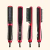 Irons Electric Straight Hair Comb Hår rätare Hållbar LCD -uppvärmd keramisk hårrätning Borste US Plug