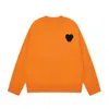 Am1 Red Love A-line Embroidery Pullover Knitwear for Men and Women Loose Lazy Sweater Bottom Top Trendy