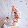 Party Decoration 6pcs Throw Streamers Magic Multicolor Thread Baby Birthday Video gynnar barnleksaker Props bröllopstillbehör