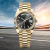 Modestil Luxurywatches Designer Men Watch 2813 Movement Sapphire 36mm 40mm Watches 904l Rostfritt stål Vattentäta lysande guld Montre för julklapp