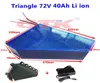 Triangle 72v 40ah Lithium Battery Pack Li Ion for Electric Bike 5000W Scooter Kit Golf Cart مع 72V BMS 5A Charger2199779
