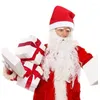 Berets Christmas Santa Hat Okulary i zestaw brody na wypadanie rekwizytów