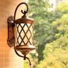 Vägglampor europeisk stil utomhus lampa vintage villa yttre vattentät belysning balkong gånghus trädgård veranda lampor e27