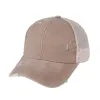 Zonnebloem paardenstaart hoed 54 stijlen Cross Mesh terug Baseball Cap gewassen noodlijdende rommelig broodje Ponycaps Trucker hoeden CYZ3225 ZZ