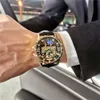 Oguras Hollow Tourbillon Automatic mécanical watch mens High-Grade Luminal imperroproping watch mens célèbre marque