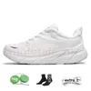 HOKA ONE Bondi 8 Carbon x 2 احذيه رياضيه للفتيات والفتيان hokas Clifton 8 white training Sneakers eggnog shifting sand Shock absorption highway marathons Trainers