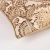 Poduszka 45x45cm brązowe geometryczne poduszki poduszki paisley okładka khaki złota