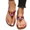Sandaler skor för kvinnor 2024 Högkvalitativt elastiskt band kvinnors sommar mode flip flops platt zapatillas de mujer