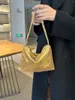 Cordão prateado bolsa bolsa para mulher 2024 em simples e elegante colorido lantejoulas axilas ombro jantar