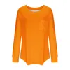 女性のTシャツ2024韓国レビュー多くの輝かしい秋の女性服tシャツoネックポケット長袖Tシャツ