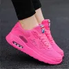 Buty 2022 Autumn Fashion Air Platforme Sneakers Damskie koronki w klinach kobiety swobodne buty sportowe dla kobiet komfortowe buty podróżne mujer